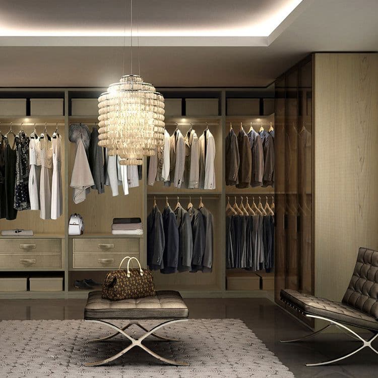 What is the difference between a walk-in wardrobe and a dressing room?